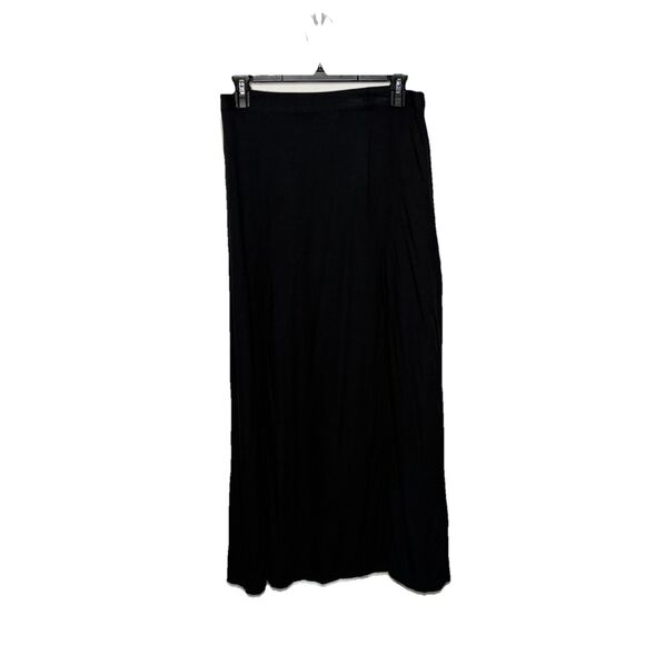 RVCA Black Midi Skirt Two Split Elastic waist Size Medium women's Lightweight - Picture 5 of 5